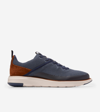 Cole Haan Grand Atlantic Sneaker In Marine Blue Knit-british Tan