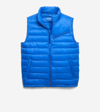Cole Haan Men's 26.5" Zip Front Quilted Vest - Blue Size Small In Cobalt Blue