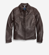Cole Haan Standing Collar Smooth Lamb Leather Jacket