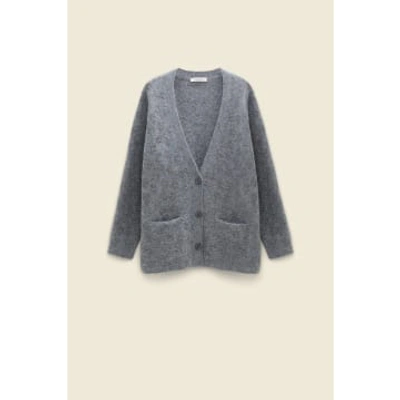 Dorothee Schumacher Cardigan With Floral Details In Grey