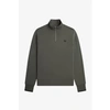 Fred Perry Half Zip Sweatshirt In Green