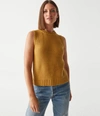 Michael Stars Estelle Sweater Vest In Dark Turmeric