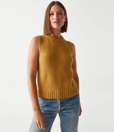 Michael Stars Estelle Sweater Vest In Dark Turmeric