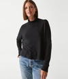 Michael Stars Frida Mock Neck Top In Black