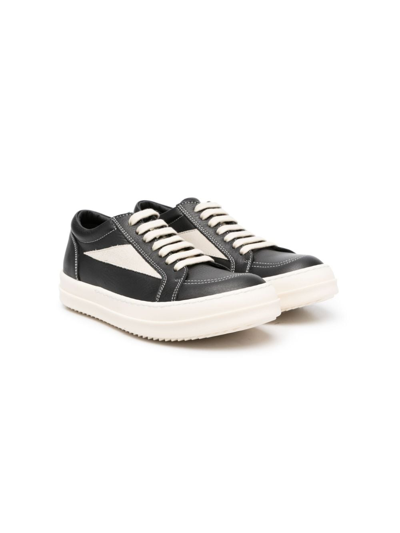 Rick Owens Luxor Leather Sneakers In Black