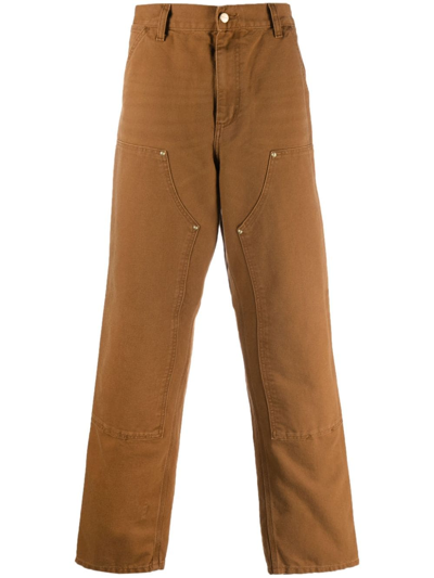Carhartt Double Knee Trousers In Brown