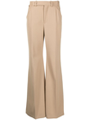 CHLOÉ FLARED OFF-CENTRE FASTENING TROUSERS