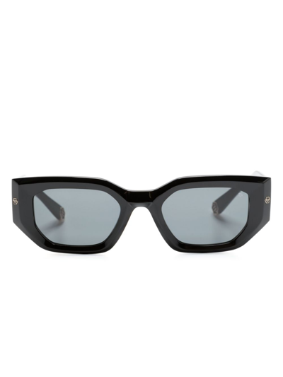 Philipp Plein Logo-lettering Rectangle-frame Sunglasses