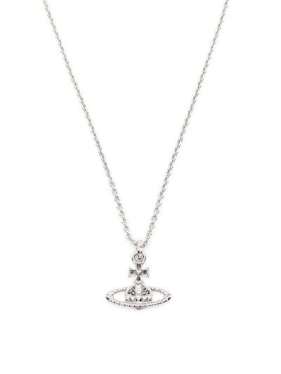 Vivienne Westwood Mayfair Bas Relief Pendant Necklace In Silver