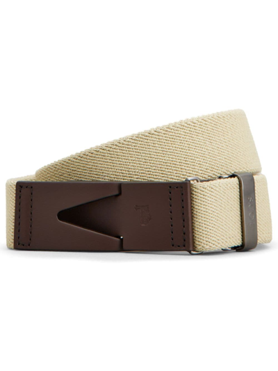 Tod's Snap-buckle Canvas Belt In Neutrals