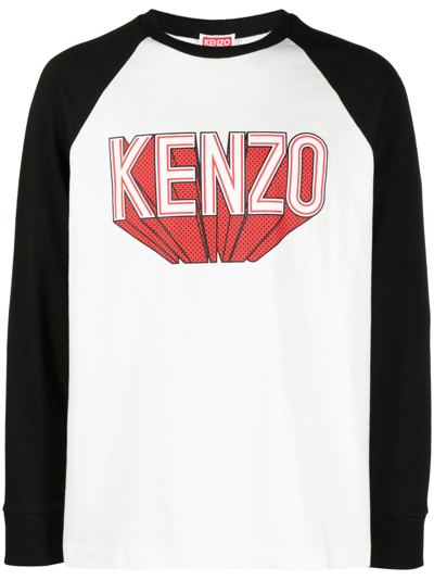 Kenzo White Logo-print Cotton T-shirt