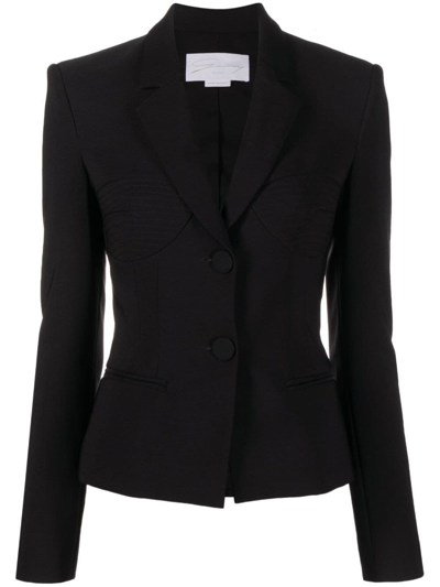 Genny Single-breasted Blazer In Black