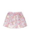 HUCKLEBONES LONDON FLORAL-PRINT PLEATED SKIRT