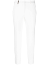 Peserico Tapered Tailored Trousers In 白色
