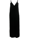 Gold Hawk Black Velvet Jumpsuit In Black