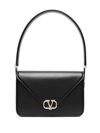 Valentino Letter Leather Crossbody Bag In Black