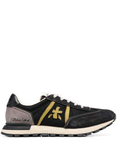 Premiata John Low Panelled Trainers In Blue