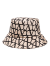 Valentino Garavani Toile Iconographe Bucket Hat In Beige