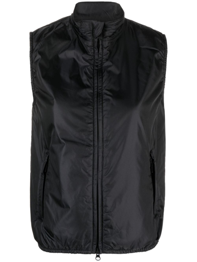 Aspesi High-neck Zip-fastening Vest In Black
