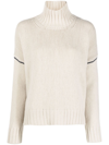 WOOLRICH CONTRASTING-STITCH KNITTED JUMPER
