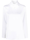 Emporio Armani Blouse In White Polyester Giorgio Armani In White