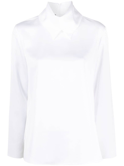 Emporio Armani Blouse In White Polyester Giorgio Armani