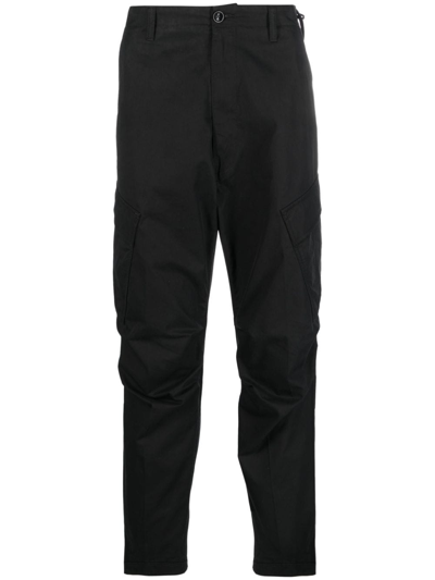 Tom Ford Cargo Pocket Tapered Trousers In Black