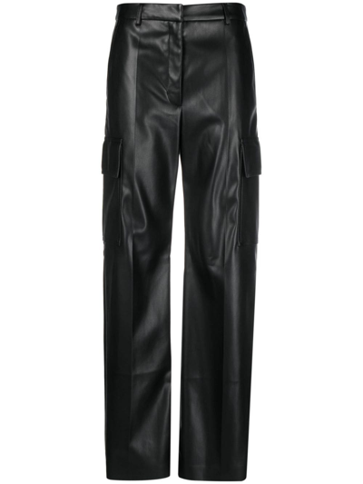 Stella Mccartney Cargo-pocket Straight-leg Trousers In Black