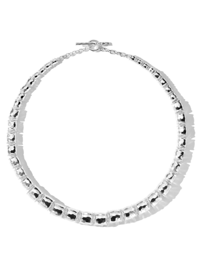 Ippolita Sterling Silver Classico Hammered Beaded Necklace