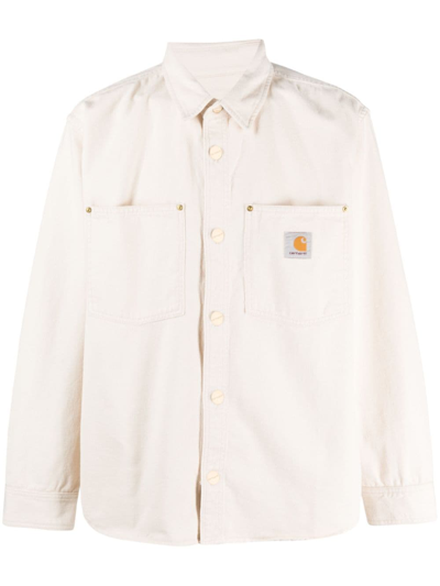 Carhartt Logo-patch Cotton Shirt In White