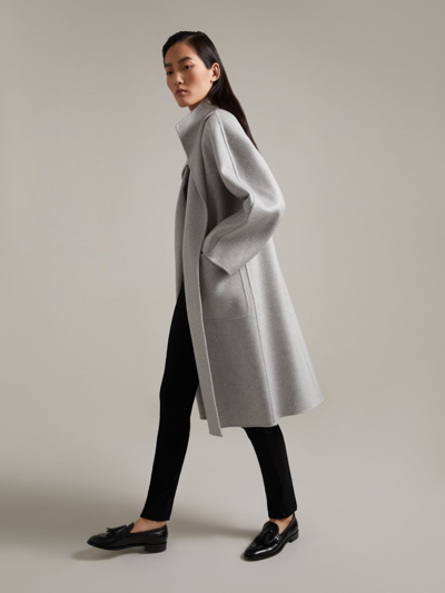Max Mara Lilia Cashmere Coat In Light Grey