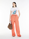 MAX MARA LINEN AND COTTON JERSEY TROUSERS