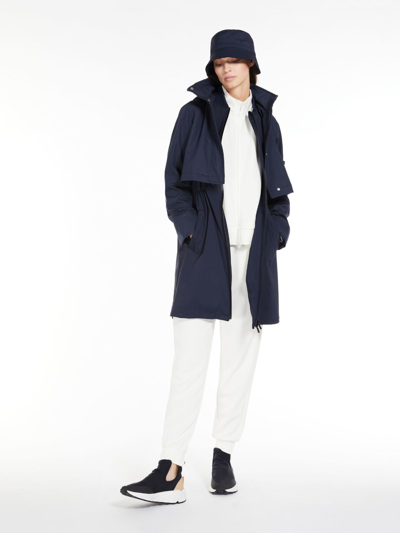 Max Mara Multilayer Technical Parka In Navy