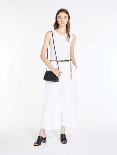 Max Mara White Cropped Trousers