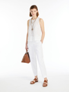 Max Mara 'orata' Embroidered Ramie Top In Optical White