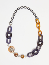 MAX MARA RESIN AND CHATON-ADORNED CHAIN NECKLACE