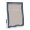 Addison Ross Ltd Denim Enamel & Silver Frame In Silver
