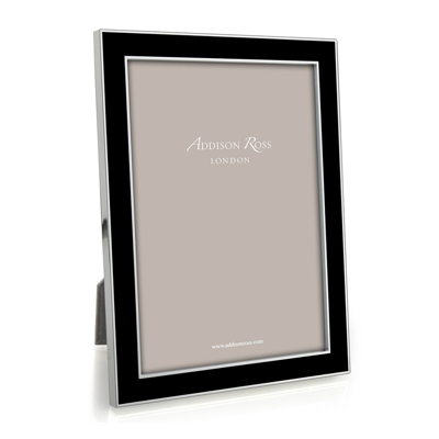 Addison Ross Ltd Black Enamel & Silver Frame