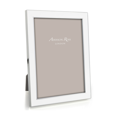 Addison Ross Ltd White Enamel & Silver Frame