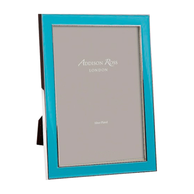 Addison Ross Ltd Aqua Blue Enamel & Silver Frame