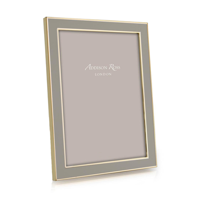 Addison Ross Ltd Taupe Enamel & Gold Frame