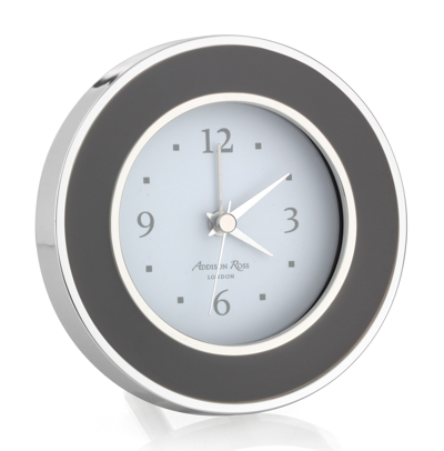 Addison Ross Ltd Taupe & Silver Alarm Clock In Blue
