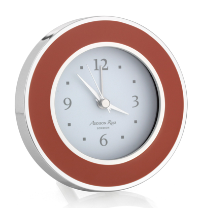 Addison Ross Ltd Orange & Silver Alarm Clock