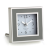 ADDISON ROSS LTD TAUPE ENAMEL SQUARE SILENT ALARM CLOCK