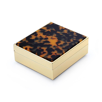 Addison Ross Ltd Tortoiseshell & Gold Box In Blue