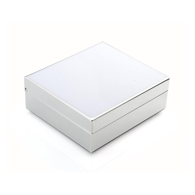 Addison Ross Ltd White Enamel & Silver Box