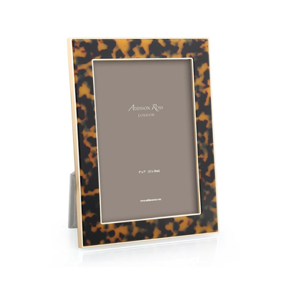 Addison Ross Ltd Tortoiseshell & Gold Photo Frame In Multi