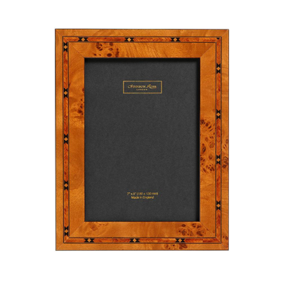 Addison Ross Ltd Star Marquetry Photo Frame In Brown