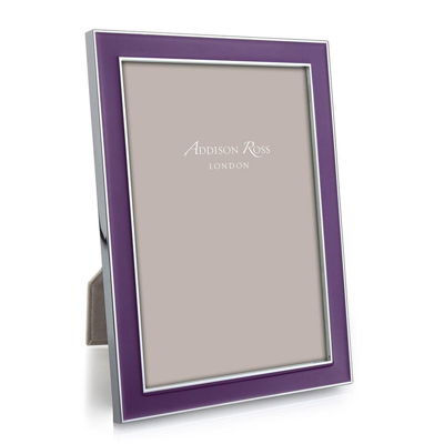 Addison Ross Ltd Purple Enamel & Silver Frame