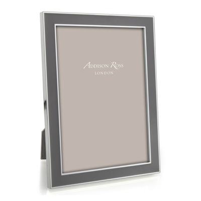 Addison Ross Ltd Taupe Enamel & Silver Frame